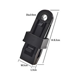 Buaak Pack of 24 tarpaulin clips, tent clips, clamps for awnings, awning clamps, tarpaulin fasteners, tarpaulin clips, for tent/awnings/covers/awning (black)