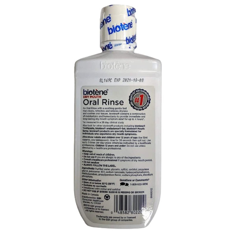 Biotene Dry Mouth Oral Rinse, Fresh Mint 8 oz (Pack