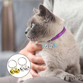 FEZTGVOFA 2 Pcs Cats Dog Collar Bells, Extra Loud Cat Dog Bells, Pet Tracker, With Loud Crisp Sound, for Dogs Cat Collar Decoration and Training, Save Birds and Wildlife(Gold, Silver)