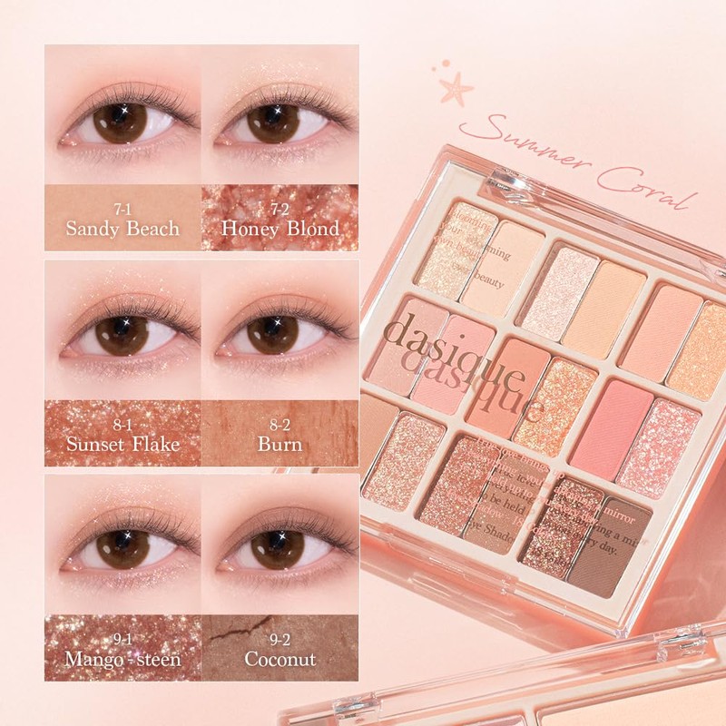 Dasique Eyeshadow Palette (23 Summer Coral #23 Summer Coral)