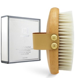 ICANdOIT Body Brush, Dry Body Brush for Cellulite Massage, Lymphatic Drainage and Accelerate Blood Circulation, Dry Skin Brush with Synthetic Fibres, Soft Strength, Suitable for All