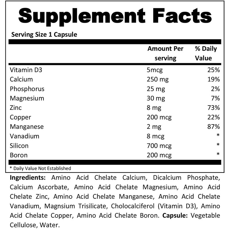 Osteoform Amino Acid Chelate Calcium Capsules (120) Promotes Bone Density