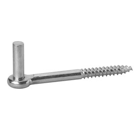 Pollmann® Building Fittings 1110131 Hook J for Screwing In, Arbor, Diameter 13 mm, Length 100 mm, Hot-Dip Galvanised, Pack of 2