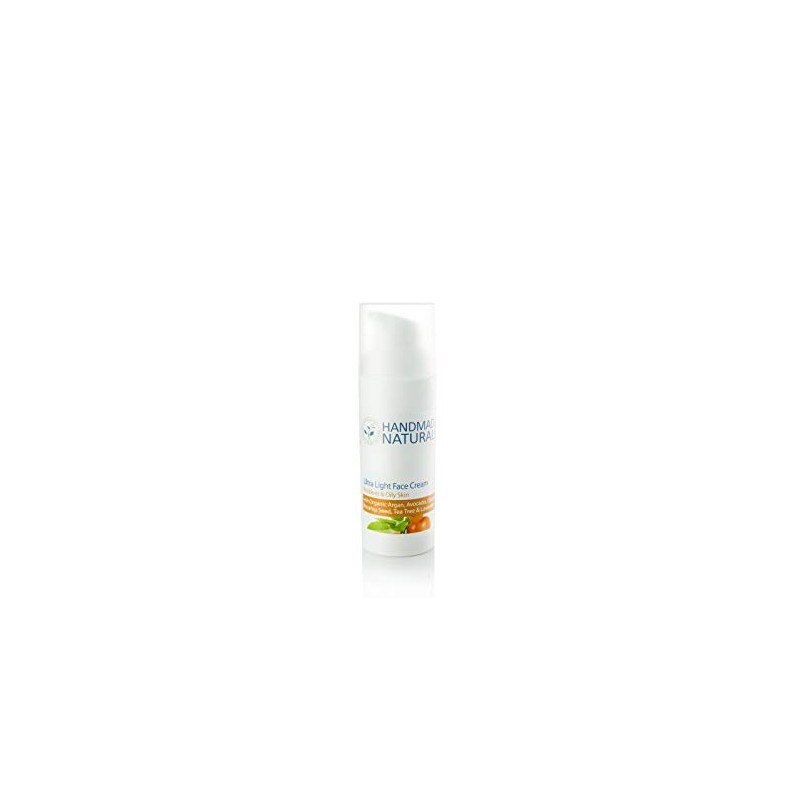 Handmade Naturals Ultra Light Face Cream with Organic Argan, Avocado
