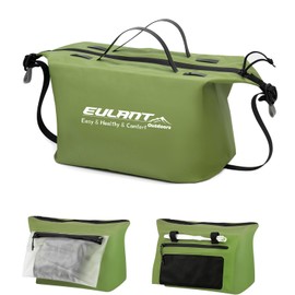 EULANT Waterproof Toiletry Bag for Travel, Nylon Wash Bags Men for Business Trip Outdoor Beach Dirty Clothes Fishing Wet Swimsuits, Waterproof Zip and PVC Inner Pocket, Green, travel bag