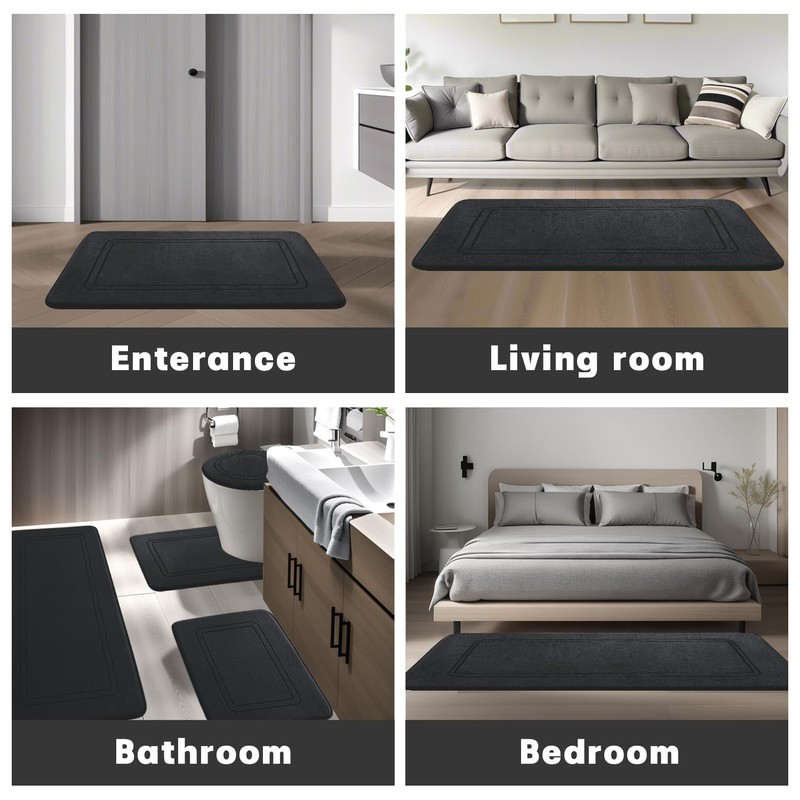 Non-Slip Bath Mat, Bathroom Rug, Soft Bath Mat, Absorbent Bath
