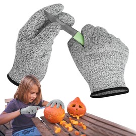 Chumix Level 5 Schnittschutzhandschuhe Kinder 9–13 Jahre | Schnittfeste Handschuhe Größe XS, Speziell für Größere Kinderhände Entwickelt, Schnitzhandschuhe für Kinder, für Küche, Garten & Basteln