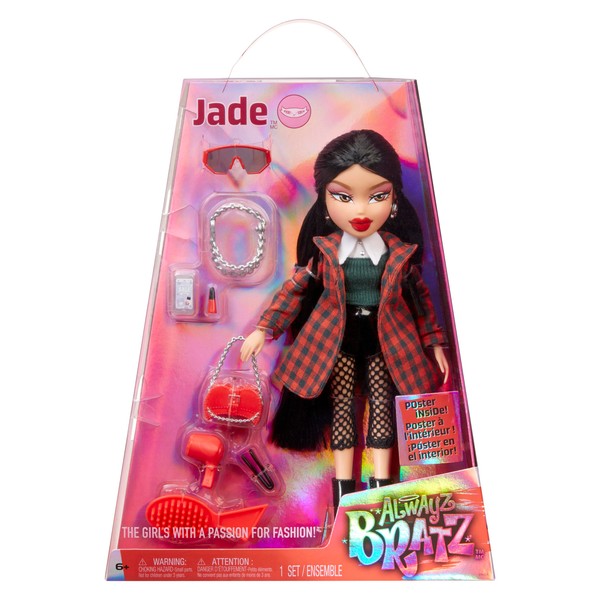 Bratz Alwayz Fashion Doll - Jade - With 10 Accessories and Poster - Kids Toy - Great for Ages 6 and Older