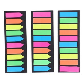 15 Sets Page Markers Sticky Notes Book Tabs, Transparent Colored Index Tabs Flags, Bookmarks Text Highlighter Strips Arrow Flags, Annotation Tabs Small Neon Translucent Tabs