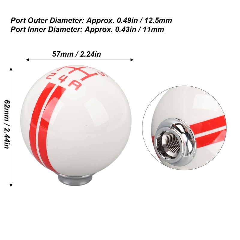 5 Speed Shift Knob Round Ball Manual Shift Knob with