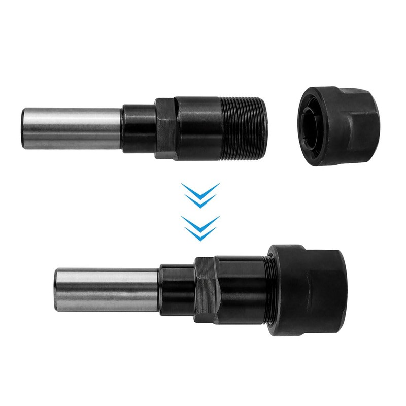 Evponk 1/2 Inch Shank Router Bit Collet Extension, Heavy-Duty Router