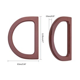PH PandaHall 4pcs Wooden Bag Handle Replacement D Shape Handbag Purse Handle Purse Making Supplies for Handmade Beach Bag Crochet Handbags Straw Bag Purse Handles
