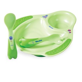 PUR Plato con Cubiertos