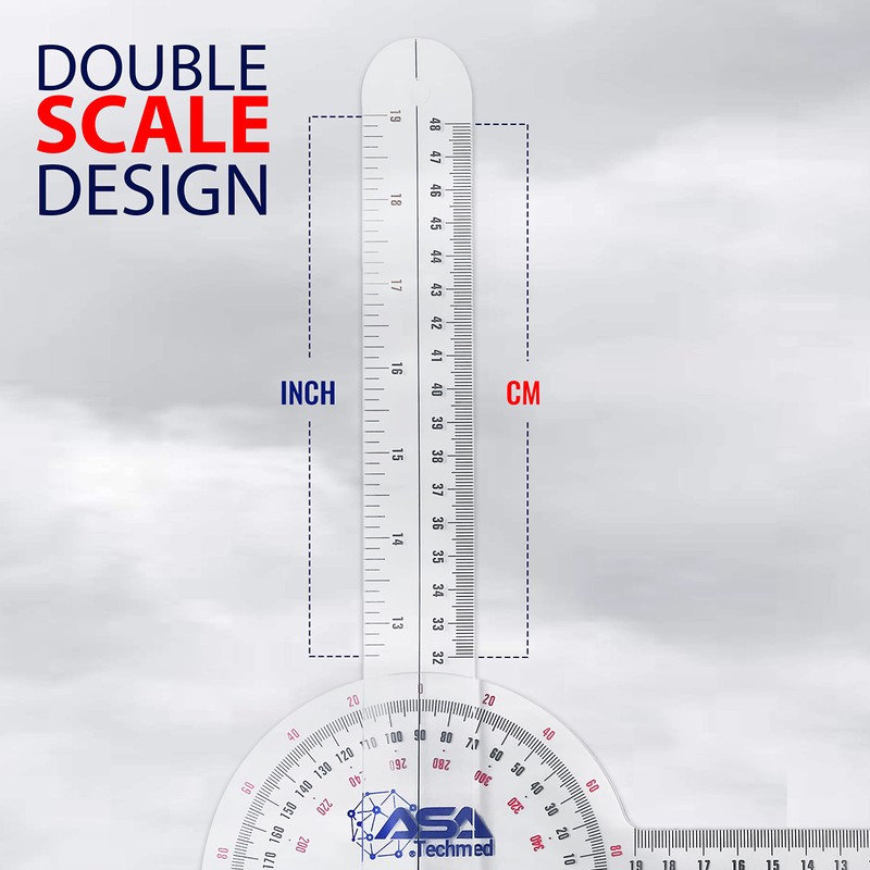 ASA TECHMED Goniometer Physical Therapy Complete Set W/Bonus Reflex Hammer