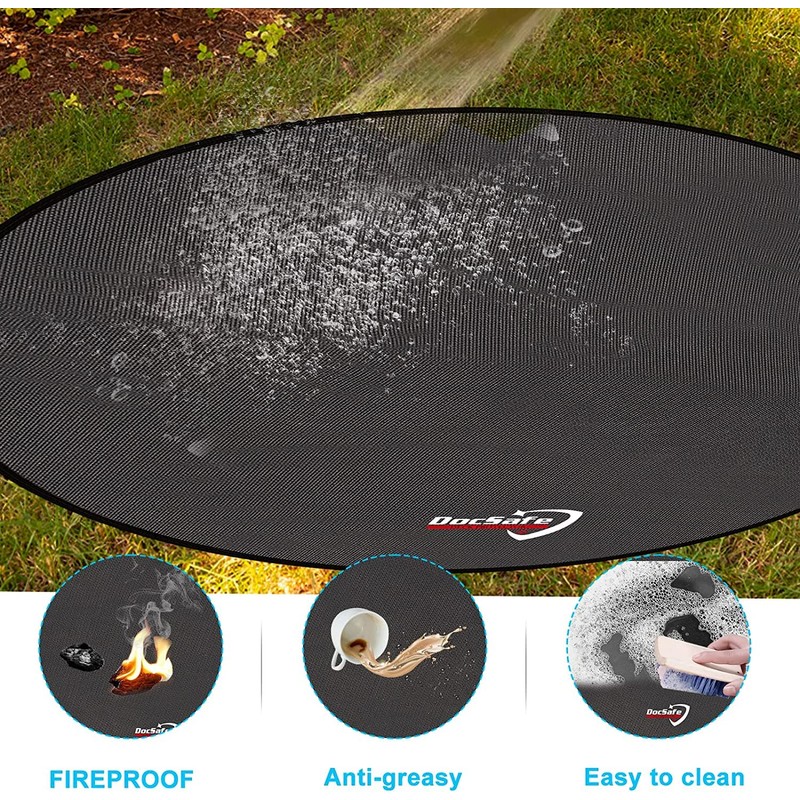 DocSafe 60 x 60 inches Round Under Grill Mat,Large 4