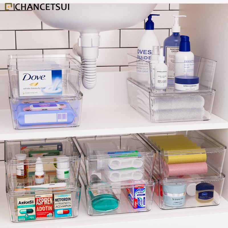 Storage Bins With Lids Plastic Containers: Plastic Multipurpose Stackable Storage