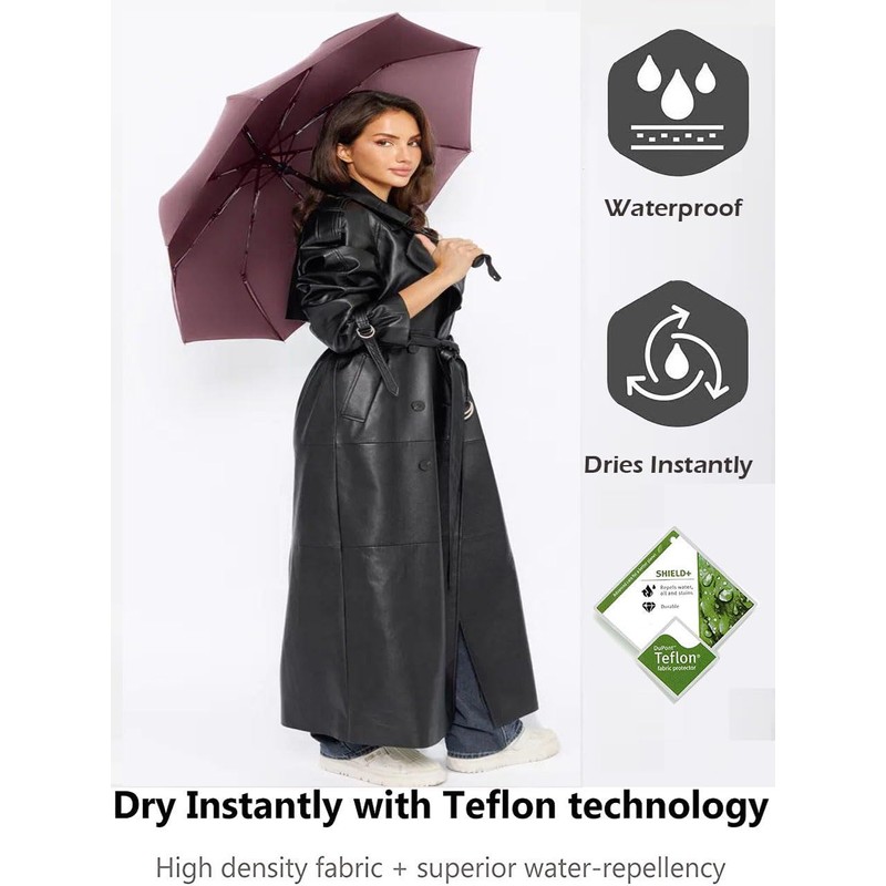UK-UNIQUE Windproof Umbrella Windproof Travel Umbrella - Compact, Light, Automatic,