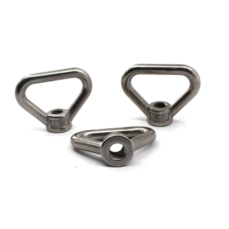 2pcs M20 304 Stainless Steel Triangular Eye Nuts High Strength