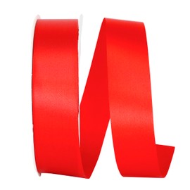 Reliant Ribbon Single Face Satin Allure Sfs Ribbon, 1-3/8 Inch X 100 Yards, Red