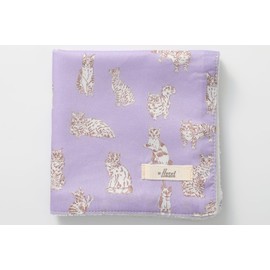 DDintex FLORET LONDON Stitched Hand Towel, Miao, Lavender, 9.8 x 10.8 inches (25 x 25 cm) [With Liberty Print]