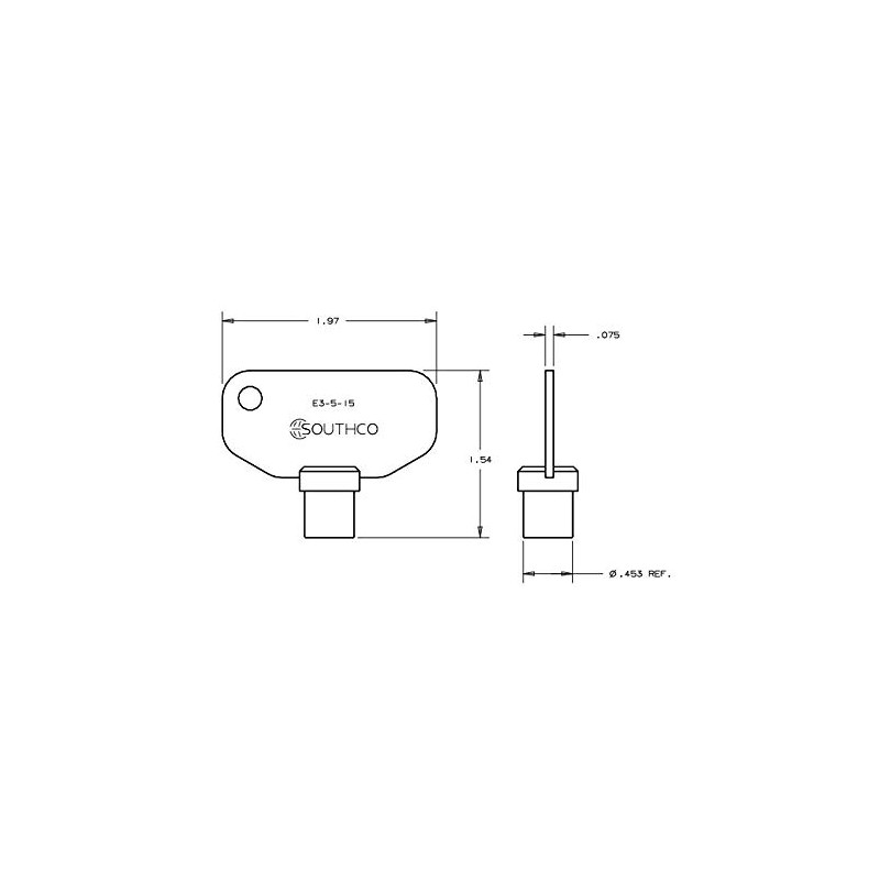 Southco Barrel Key E3-5-15 for RV, Motorhome, Campers (E3-26-715-15)