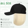 Qlenkay Baseball Cap with Hair 14in Short Hairstyle Straight Bob