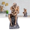 HERCHR Statue Bronze The Thinker Man Bronze Sculpture, Deep Contemplation