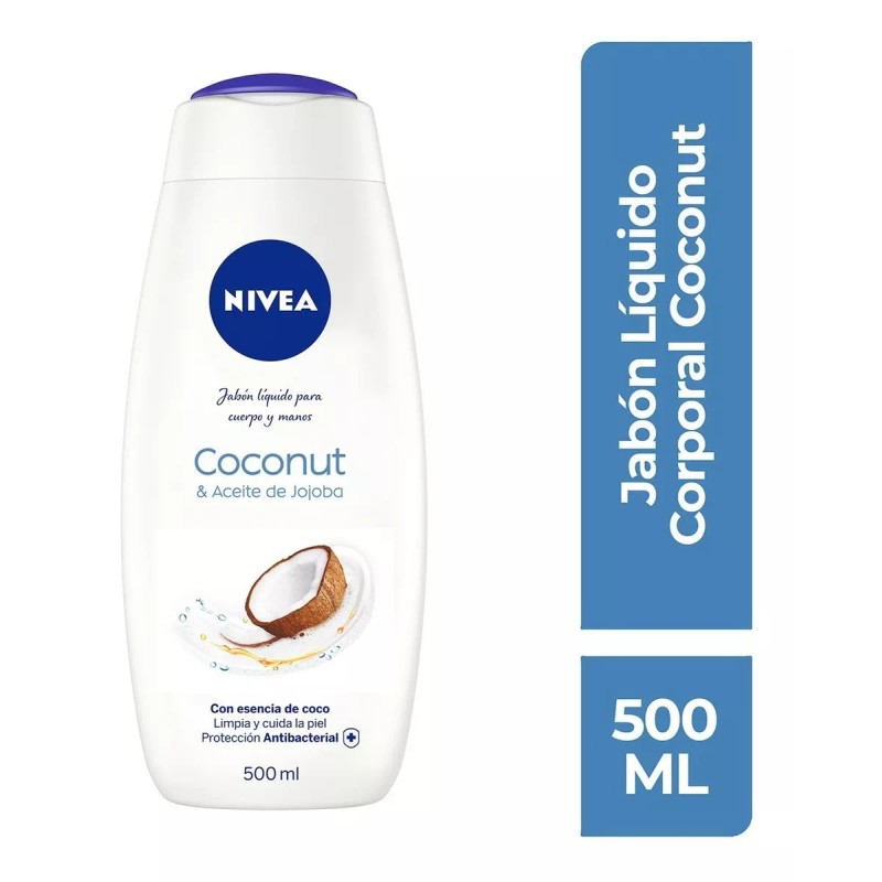 Nivea Jabón Líquido Corporal Nivea Men Coconut Hidratante 500ml