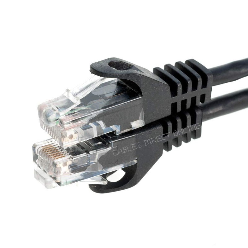 Cables Direct Online 30ft Black Cat5e Ethernet Network Patch Cable