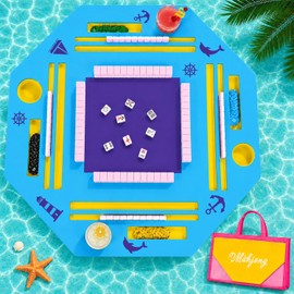 Eolzzi 36" Foldable Floating Mahjong Table for Pool, Poker & Dominoes
