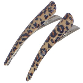 Topkids Accessories 8cm Hair clips for Women, Duckbill/Beak/Concorde design, Sectioning Hair Clips, Hair Accessories for Women, Hair grips, Hairdressing clips (Floral pink)