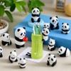 Panda with Bamboo Pencil Holder Cute Panda Ceramic Toothbrush Holder