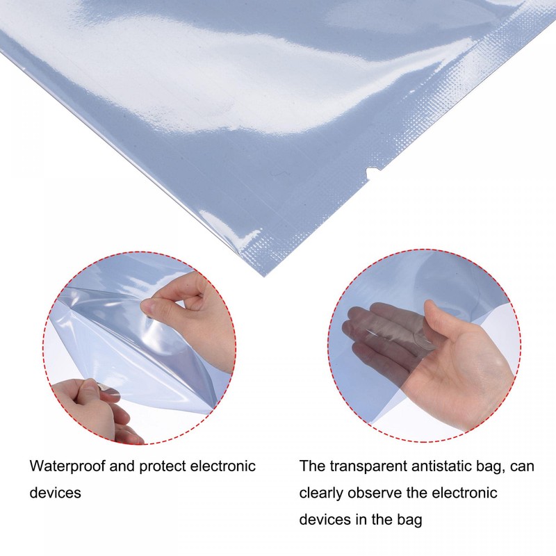 sourcing map Anti Static Bags Shielding Bag 25pcs 6x8inch(15x20cm) Open