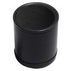 Black PU Leather Dice Cup with 16mm Ivory Tone Poker