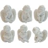FADEDA 6 x Angel Sitting, White/Height: 5 cm/Hand-Painted/Detailed Nativity Scene