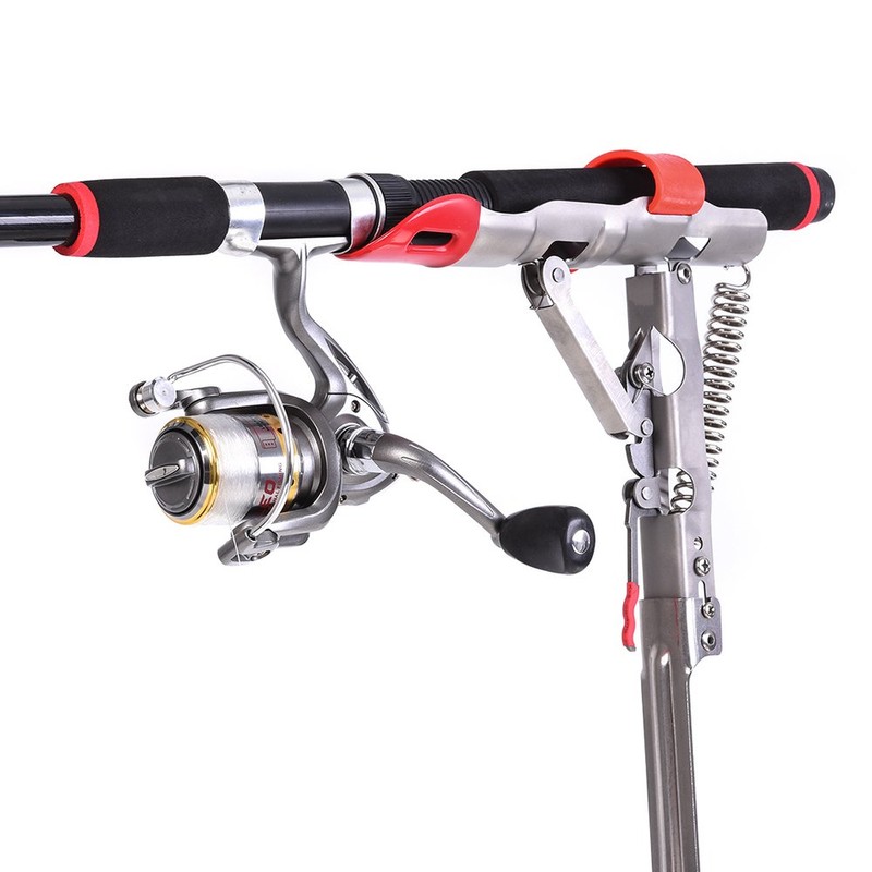 Lixada Automatic Spring Fishing Rod Holder, 1/2 Pack, Stainless Steel