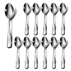 Alata Kate Teaspoons, Set of 12, 6.3 Inches Stainless Steel Flatware, Mirror Polished Cutlery, Dishwasher Safe