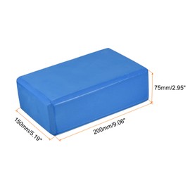 sourcing map Yoga Block 9" x 6" x 3" Light Weight High-Density EVA Foam Brick for Beginners, Yogis, Pilates, Meditation, Blue