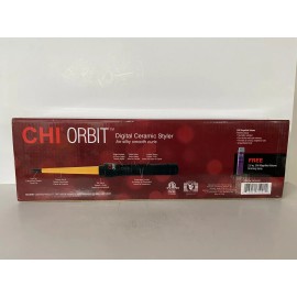 CHI ORBIT DIGITAL CERAMIC STYLER Curler Adjustable Heat Up To 410 F Tapered Iron