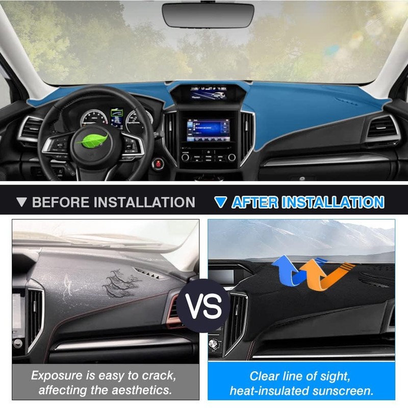 Autorder Dashboard Cover Mat for Subaru Forester 2019-2024 Accessories Dash