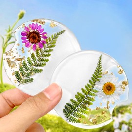 Swooflia Flower Car Cup Holder Coasters for Women - 2.75 Inch Cute Resin Automotive Drink Cupholder Insert Car Accessories 2 Pack White Purple