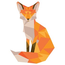 Prismatic Vixen Fox Artwork Creative and Abstract Design for Nursery Vinyl Wall Decal - Animal Creature Unique Art for Kid's Bedroom Wall Decoration - 20" x 28"