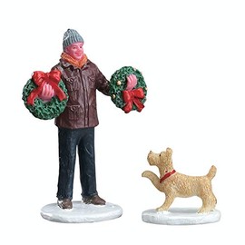 Lemax Christmas Village Tree Lot Figure Set Of 2-52383
