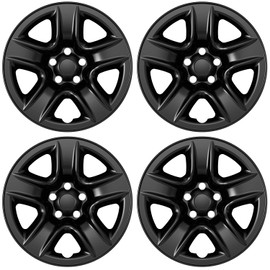 4-Pack 17 inch Wheel Skins Compatible with Toyota RAV4 2006 2007 2008 2009 2010 2011 2012, Fit 17" Alloy Wheel Only, Bright Black Color Wheel Cover