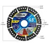 LOZLIN 3PCS 4.5" Multi-Material Cutting Blades - Dry Cut Metal,
