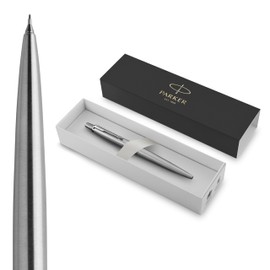 Parker Jotter Mechanical Pencil, Stainless Steel with Chrome Trim, 0.5mm, HB #2 - Smooth Writing, Signature Design, Stationary, Desk Essentials