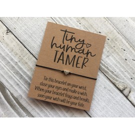 Teacher wish bracelet tiny human tamer teacher appreciation wish bracelet gift