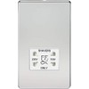 Knightsbridge SF8900PCW Screwless Dual Voltage Shaver Socket in Polished Chrome