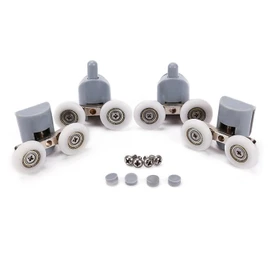 Lance Home® Double Shower Door Rollers, Sliding Door Fitting Glass Door Roller Guide Pulley 19 mm, Pack of 8
