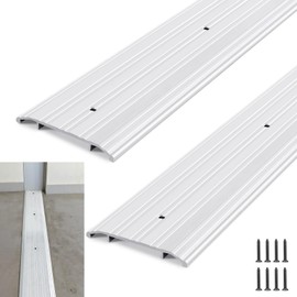 Tandefio Aluminum Door Threshold 5"W x 1/2"H x 36"L Metal Transition Strip Threshold Fluted Floor Saddle Flat Profile Door Sill Extension for Exterior Entryway Doorway Access Solution